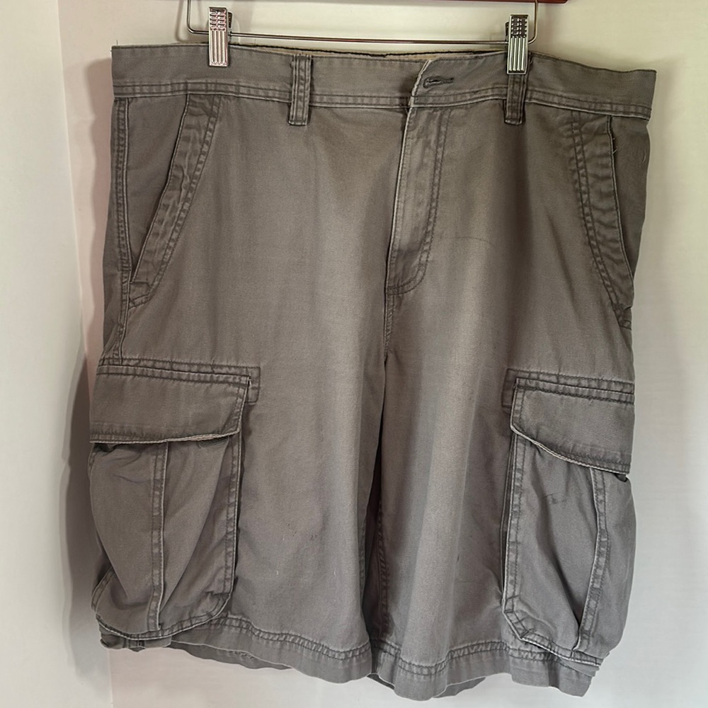 Sun river gray green cargo shorts size 36 utility outdoor hiking camping